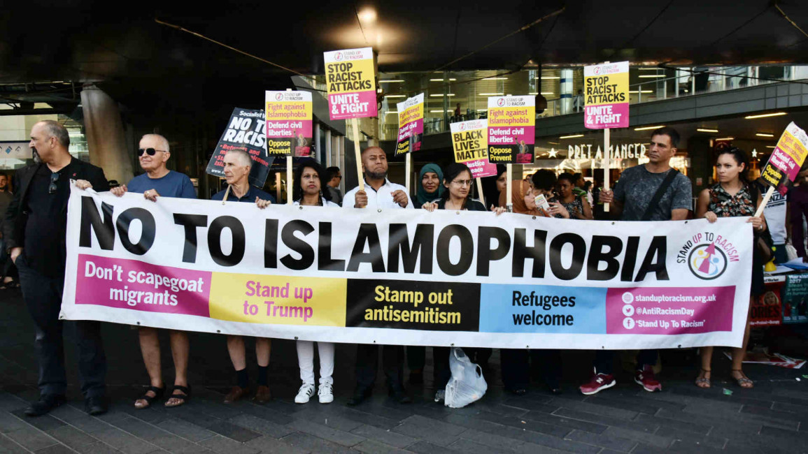 Islamophobia demo London anadolu