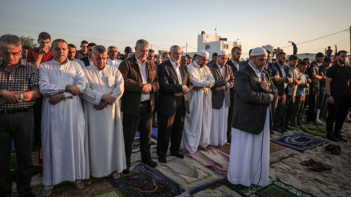 gaza eid prayer