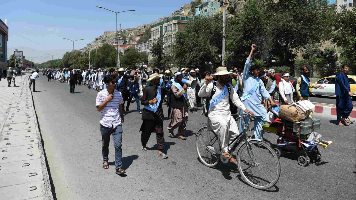 Afghan peace marchers