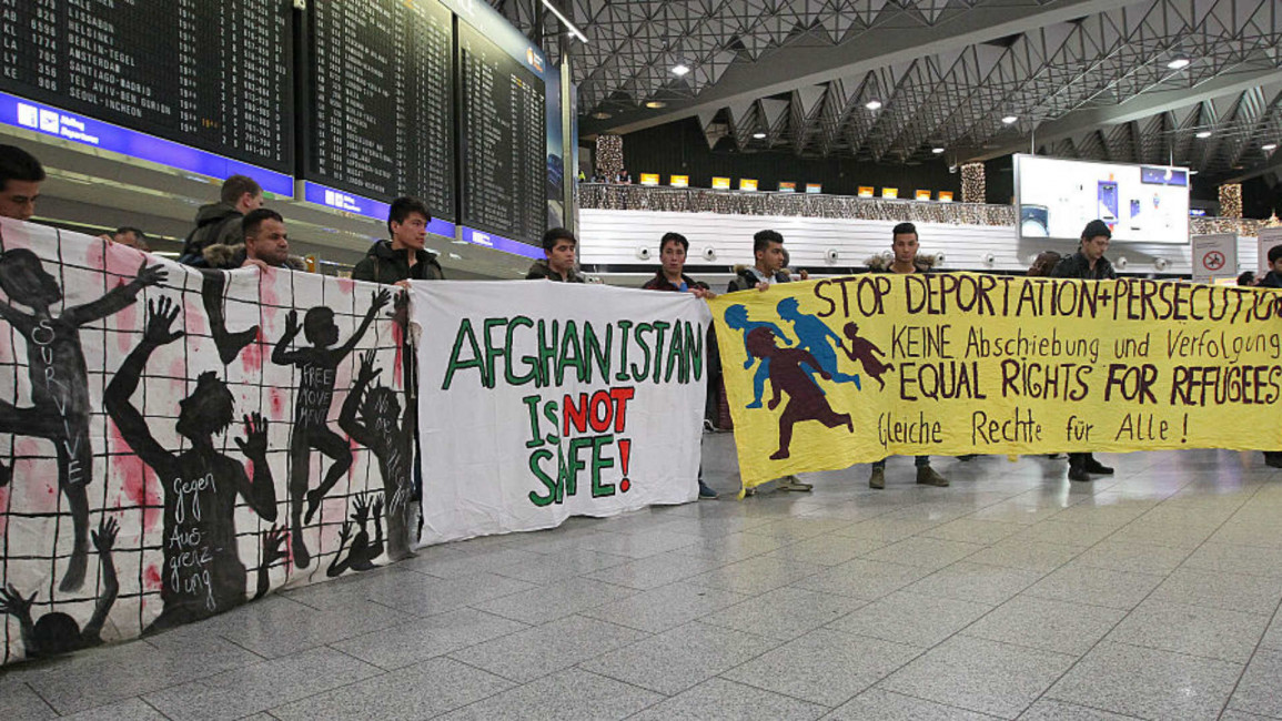 Afghan refugee deportation protest - AFP