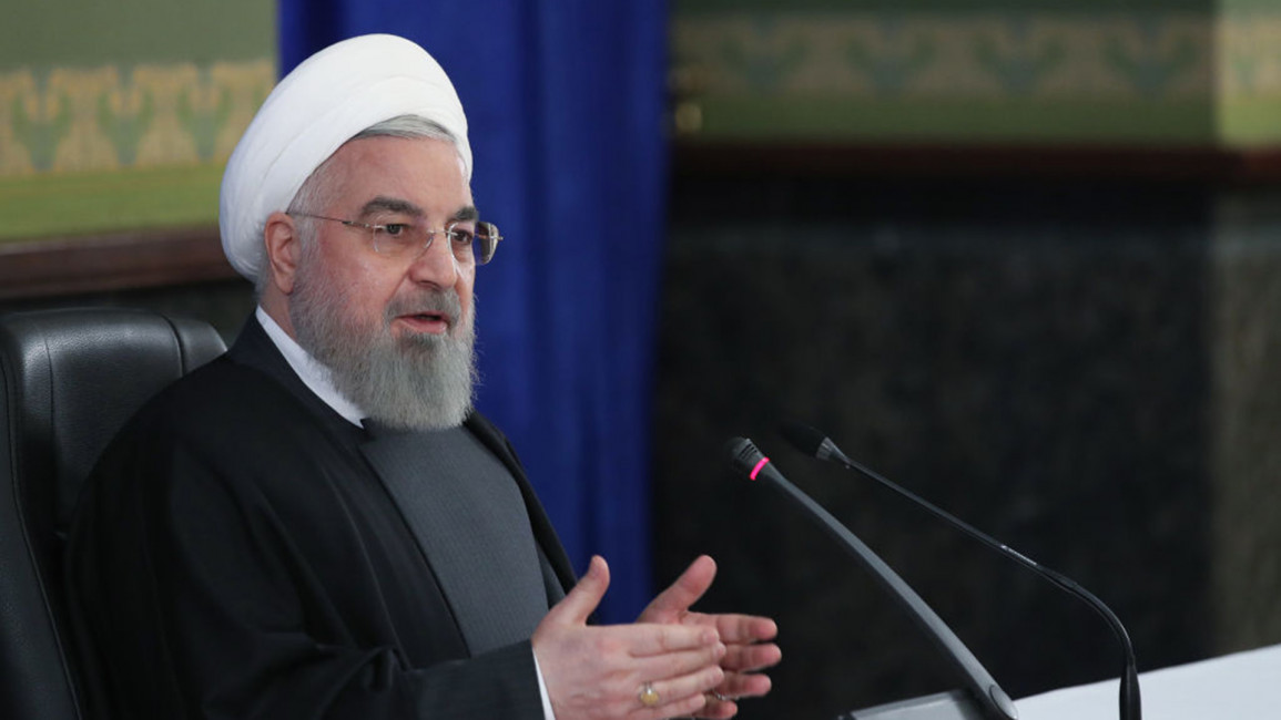 Hassan Rouhani speaks at meeting [Getty]