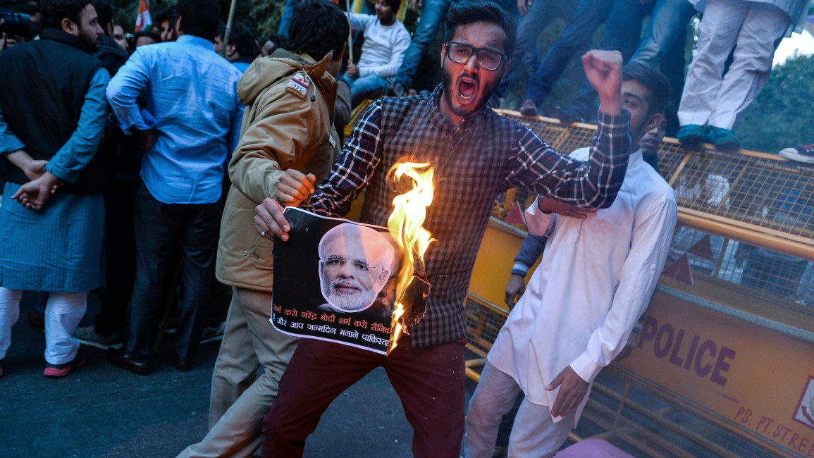 Modi Pakistan protest - AFP