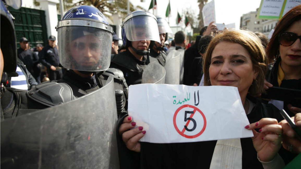 Algeria women protest - anadolu