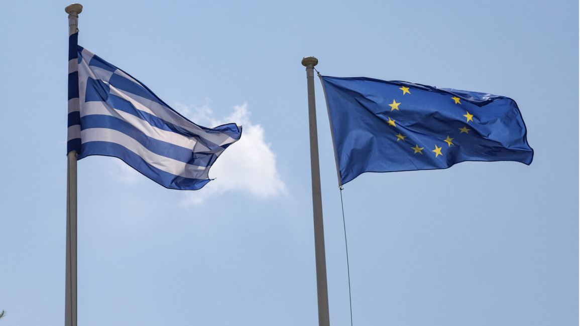 Greek flag -- AFP