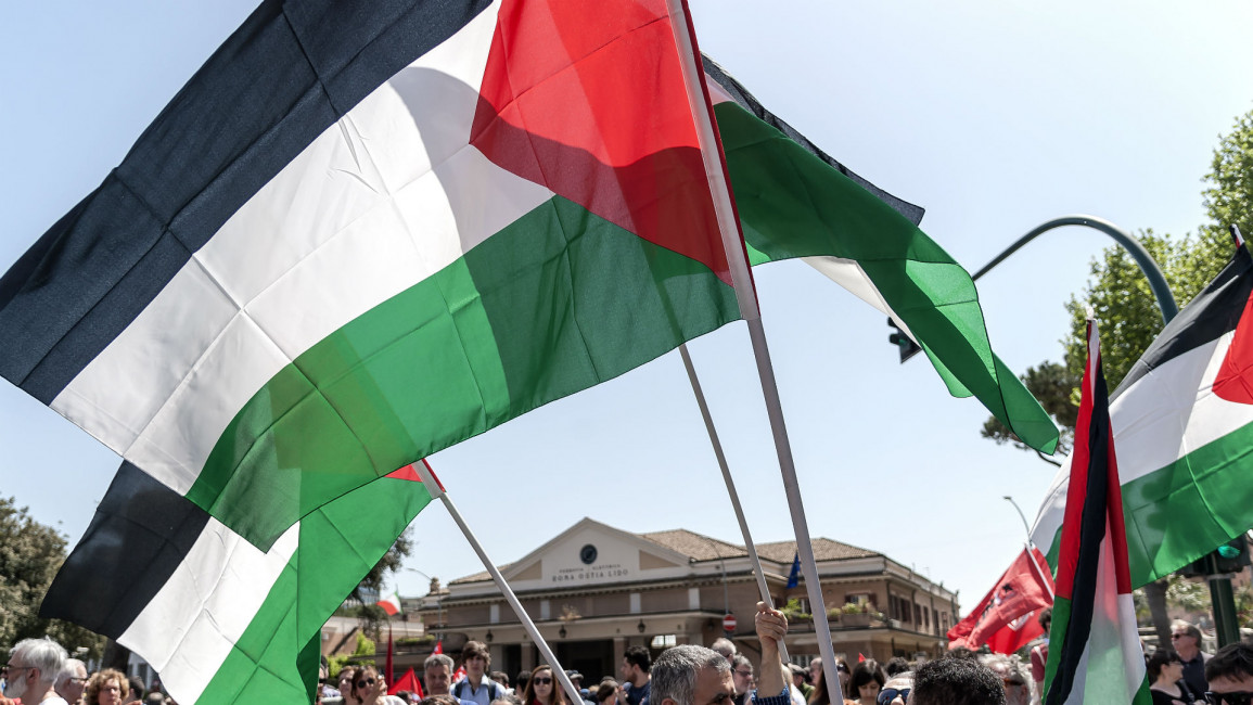 Palestine flags - getty