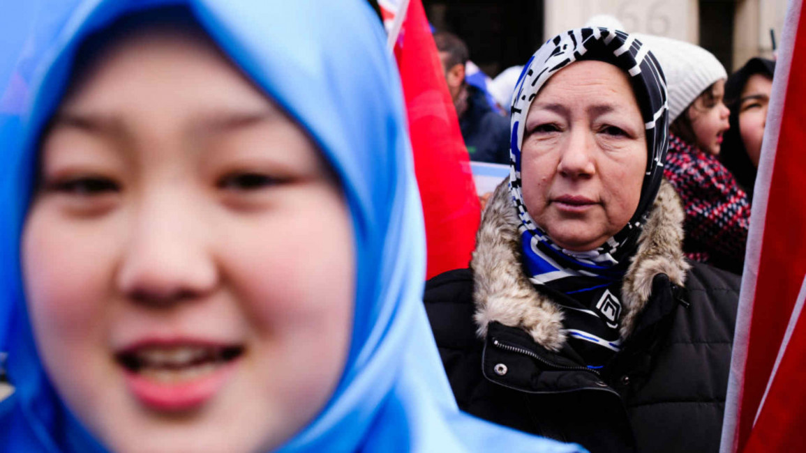 Uighur protest London - Getty