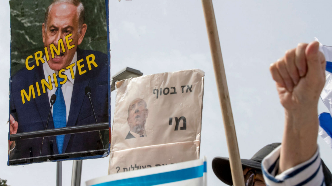 Protesters in Tel Aviv demand Netanyahu's resignation