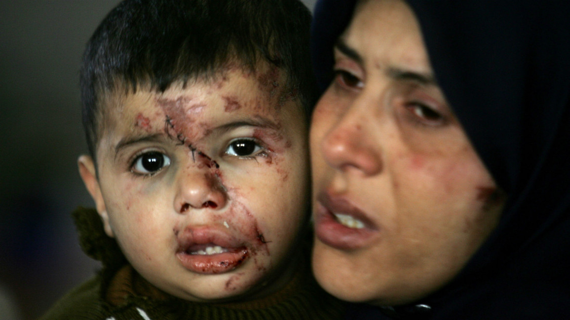Gaza mother child injured