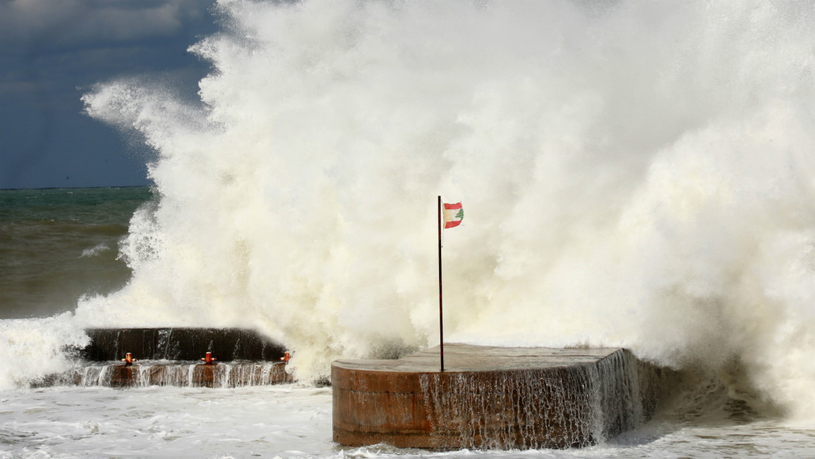 Lebanon storm -- AFP