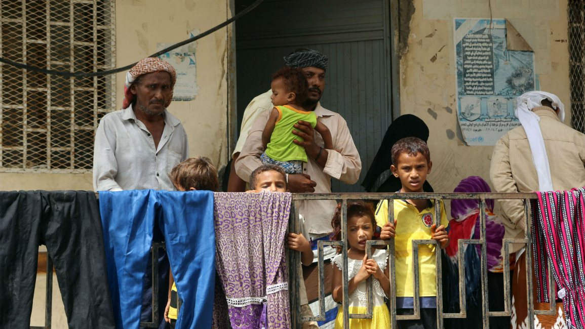 Displaced Yemenis in Hodeidah (Getty)
