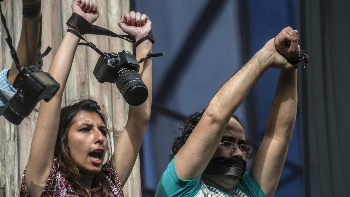 Egyptian photojournalists -- AFP