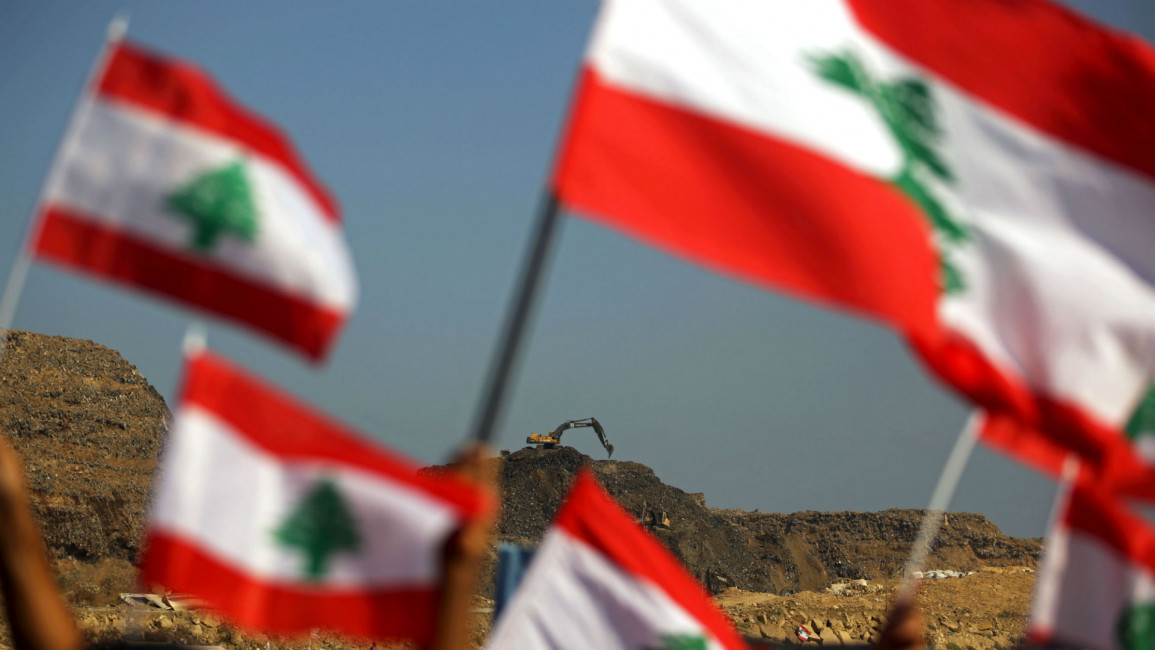 Lebanon flags --AFP