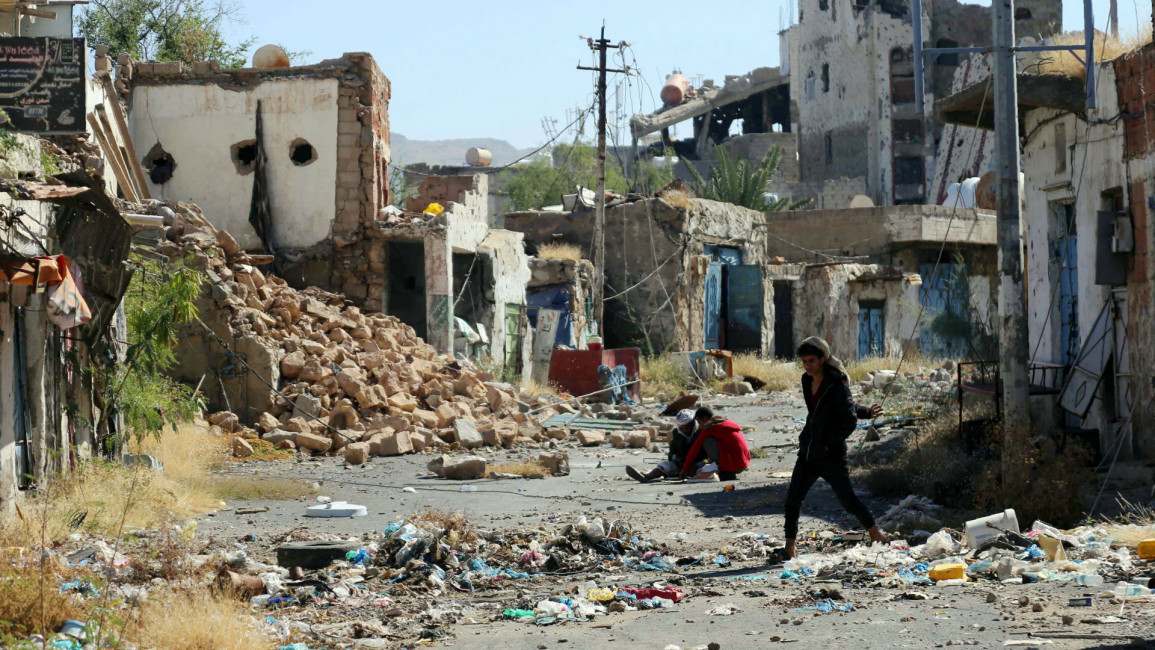 Yemen destruction AFP