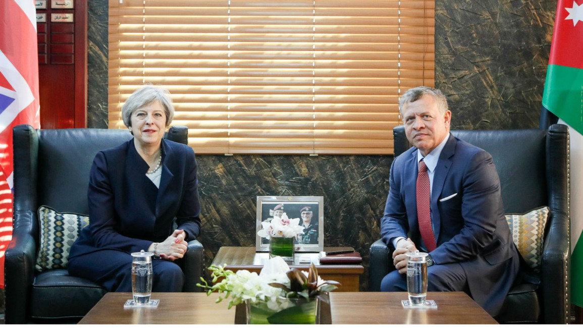 Theresa May King Abdullah ANADOLU