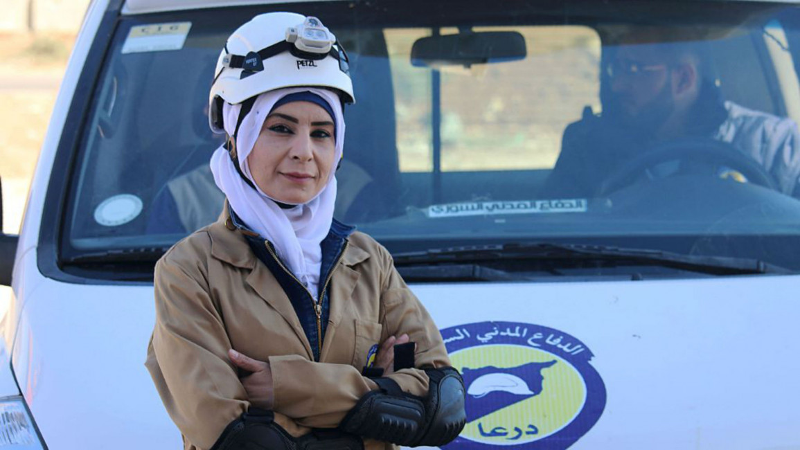 Abir Moussa  white helmets - AFP
