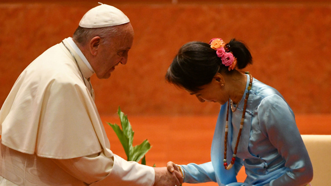 Pope Francis Aung Suu Kyi