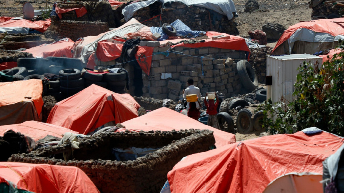 Displaced camp in Sana'a [GETTY]