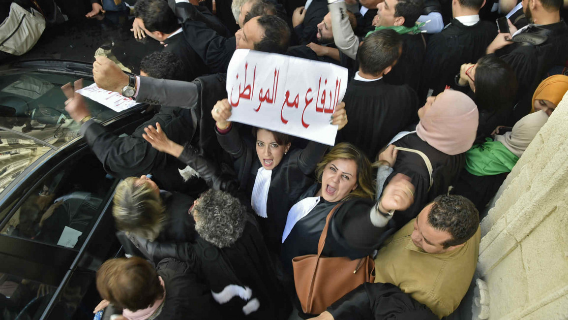 algeria bouteflika lawyer protests- afp