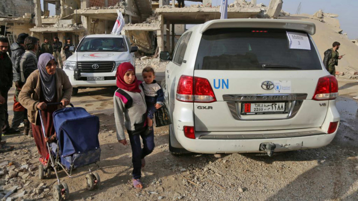 ICRC and UN aid Syria Ghouta - AFP
