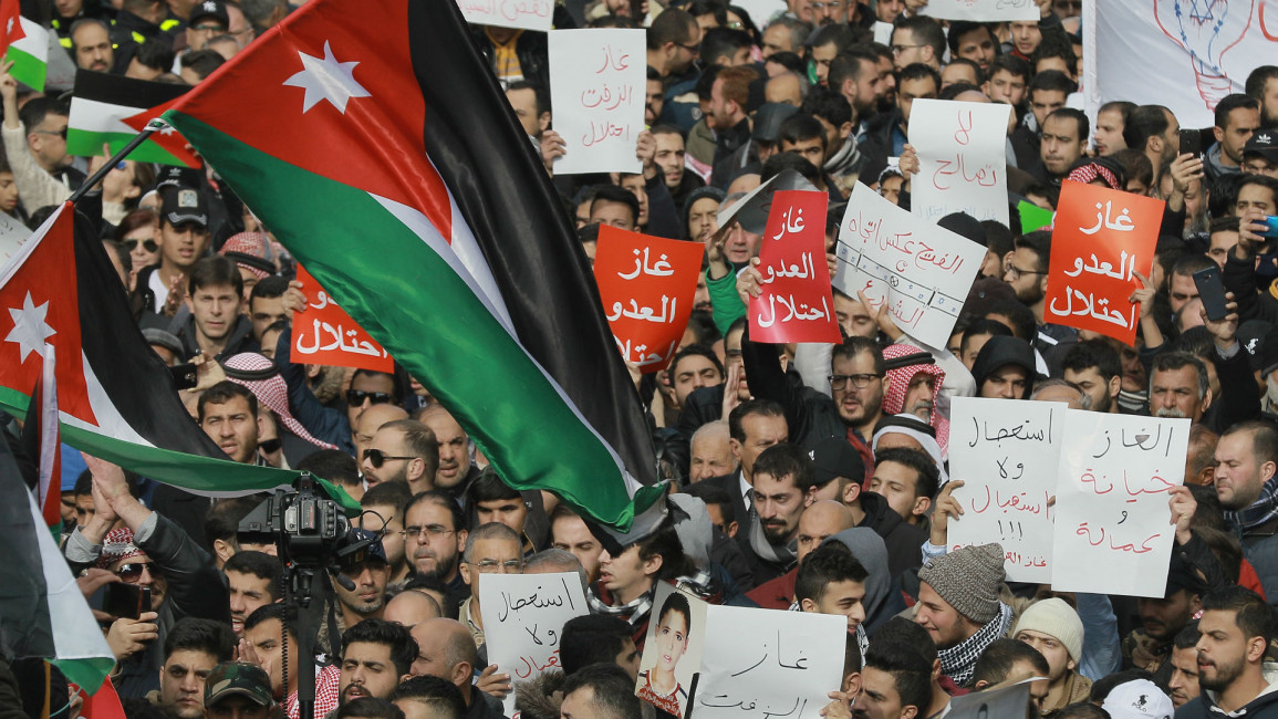 Jordanians protest Israel gas deal - Getty