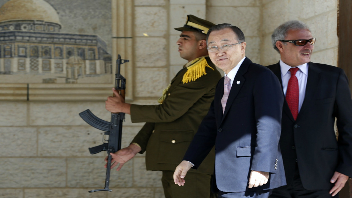 Ban Ki Moon Palestine - AFP