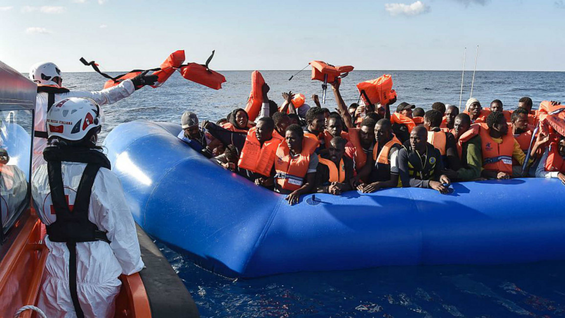 Refugees boat Libya - AFP