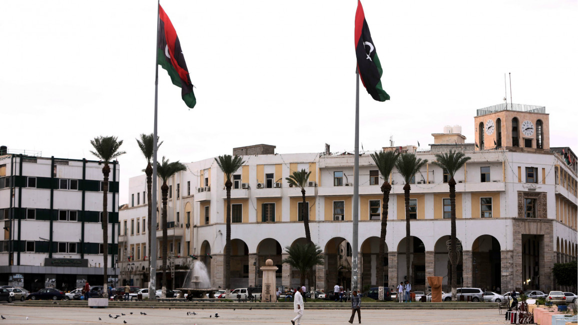 Libya two flags