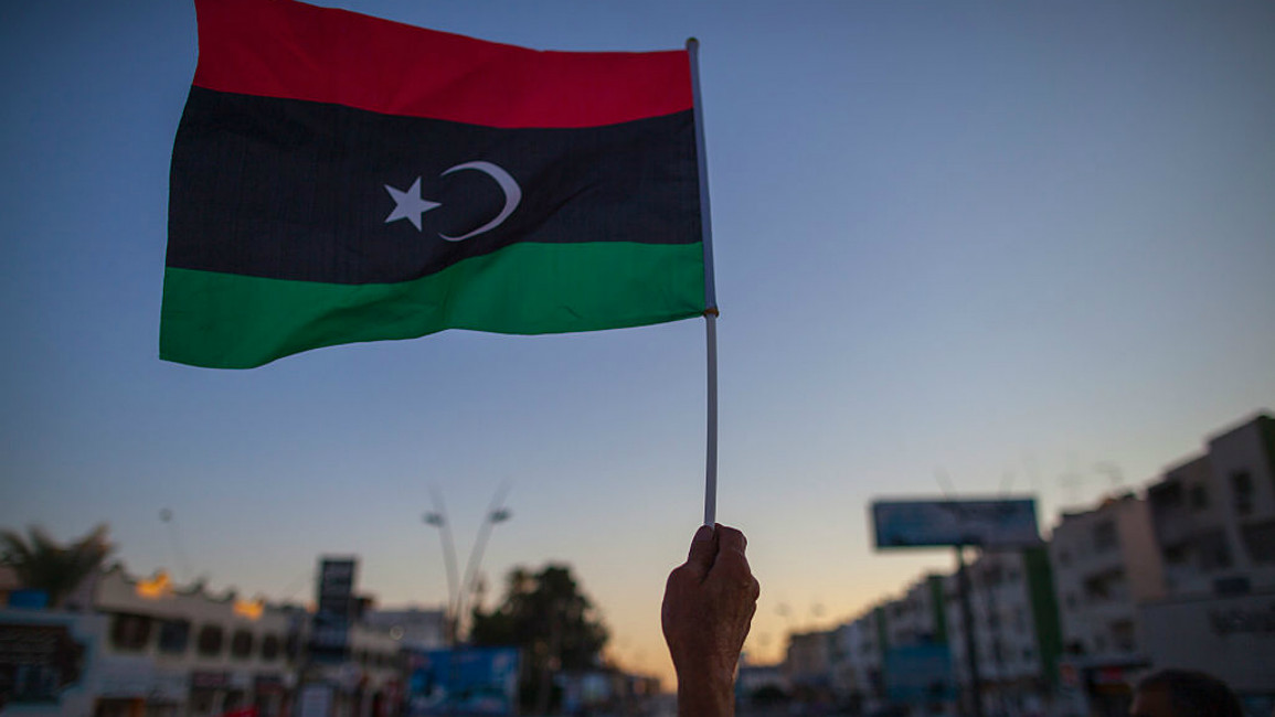 Libya protests flag