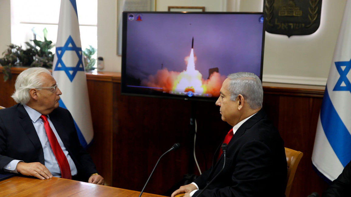 israel us netanyahu friedman missile getty