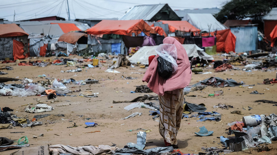 Somalia refugee shelter - AFP