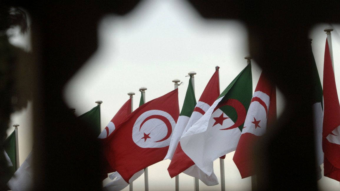 Algeria Tunisia flags AFP