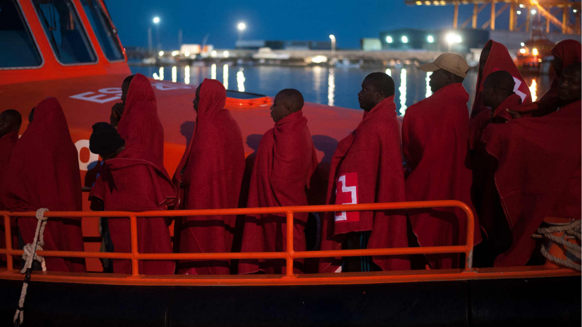 Migrants rescued off Spanish coast