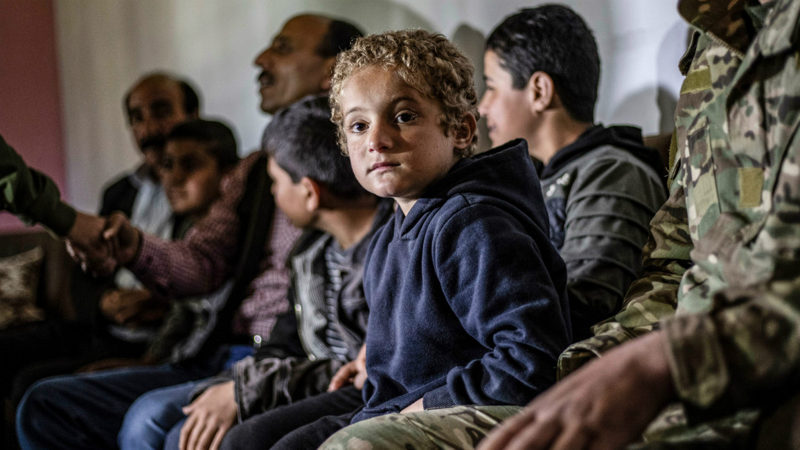 Iraq Yazidi children -- AFP