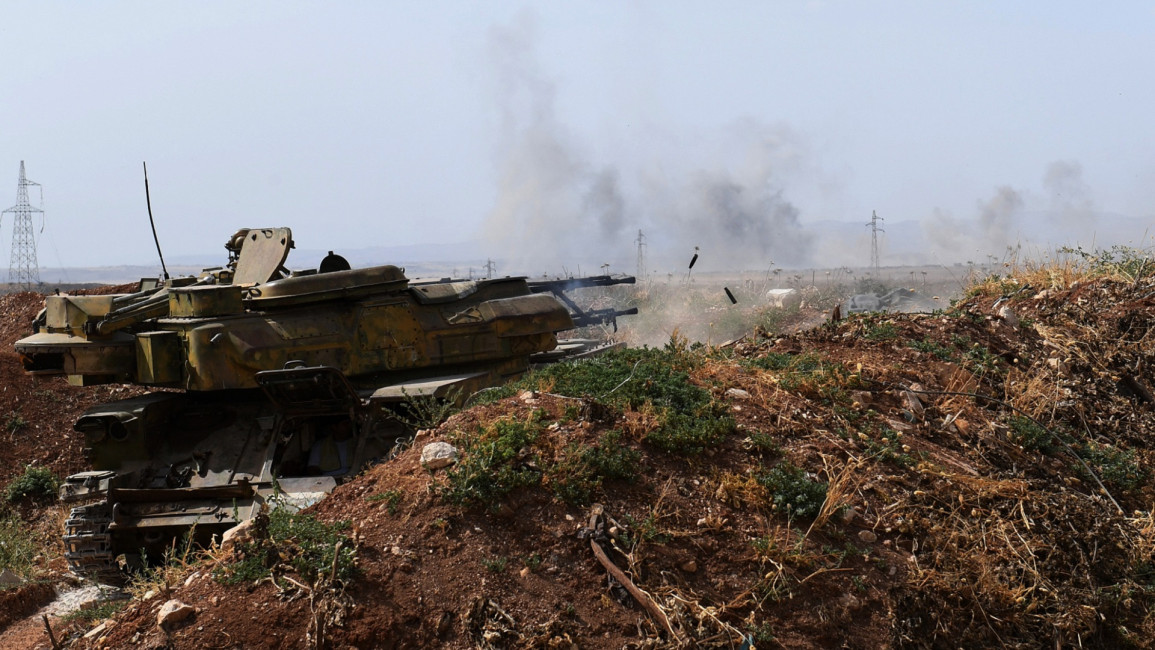 syria regime tank hama getty