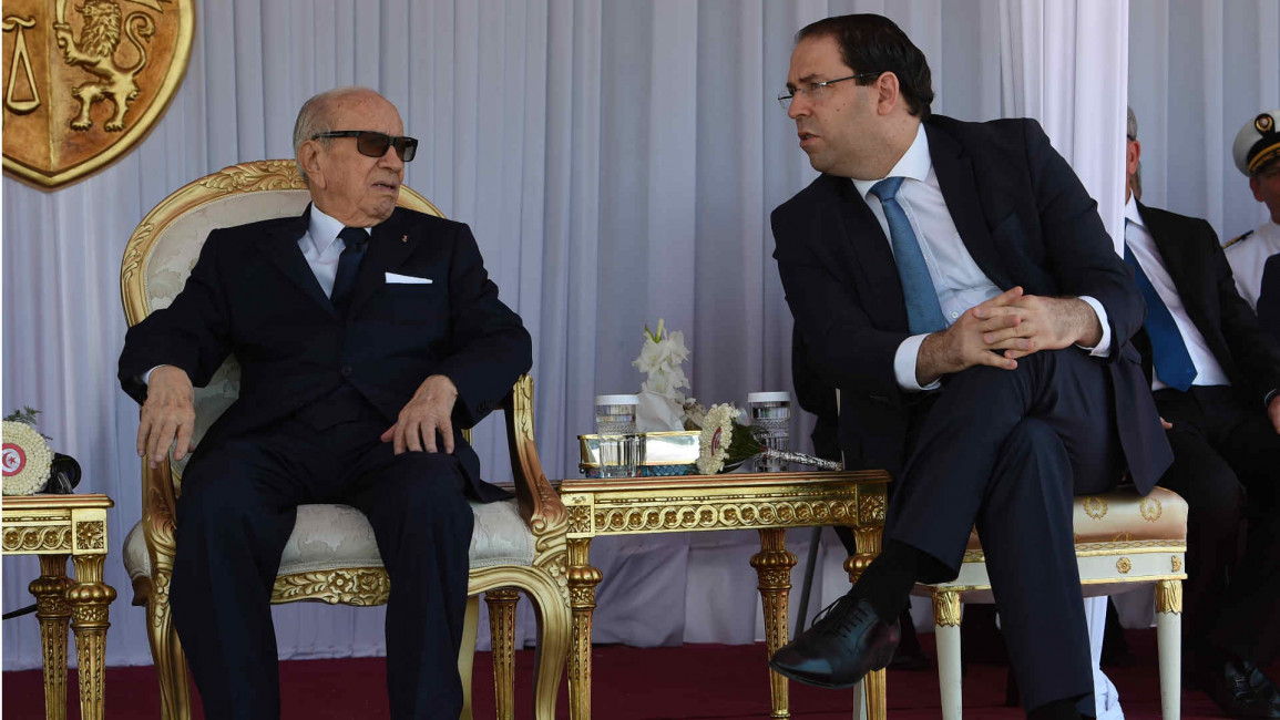 Tunisia's president and PM attend naval drill