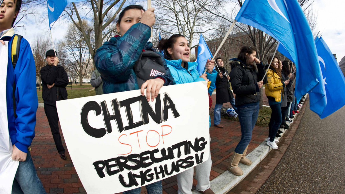 Uighur demo - AFP