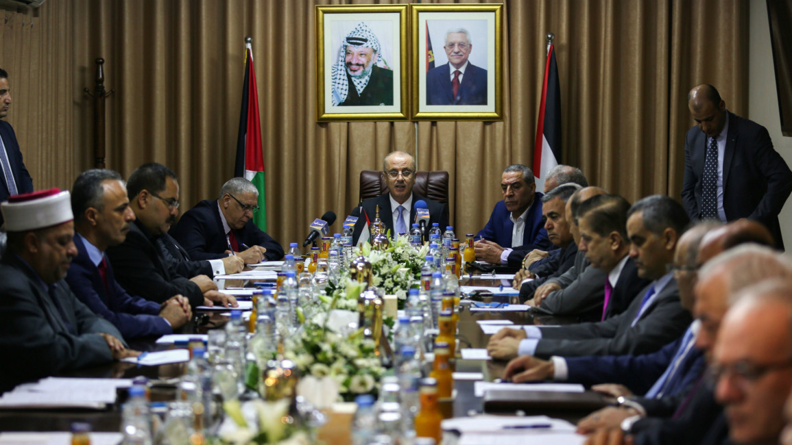  Palestinian cabinet meeting  -- AFP