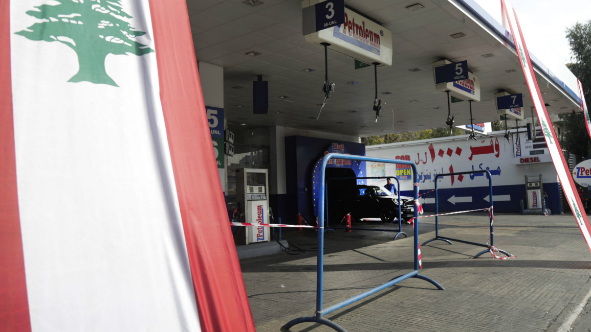 lebanon petrol station -- afp