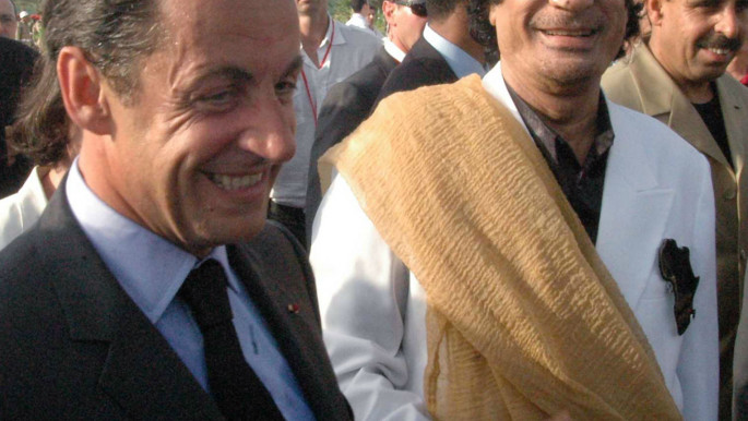 Sarkozy and Gaddafi