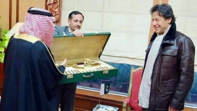Saudi prince gifts Pakistan's Imran Khan gold-plated Kalashnikov